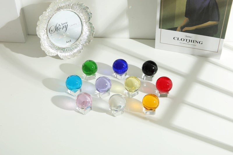 LONGWIN 40mm(1.6 inch) Solid Mini Fengshui Crystal Ball Healing Crystals(Clear) - Image 5